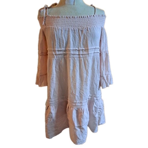 Romeo & Juliet Couture Beach Tunic Dress Womens S Off Shoulder Bell Sleeves Boho - Picture 1 of 10